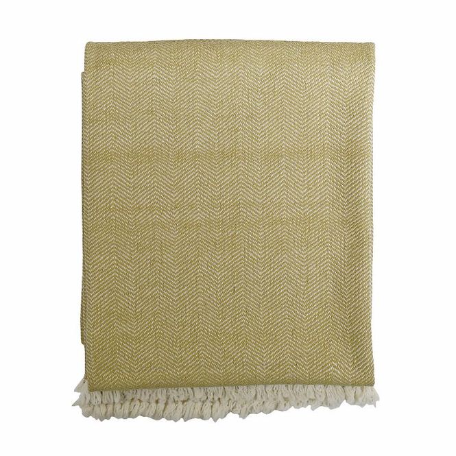 Hovedbilde Pledd grønt Merinoull