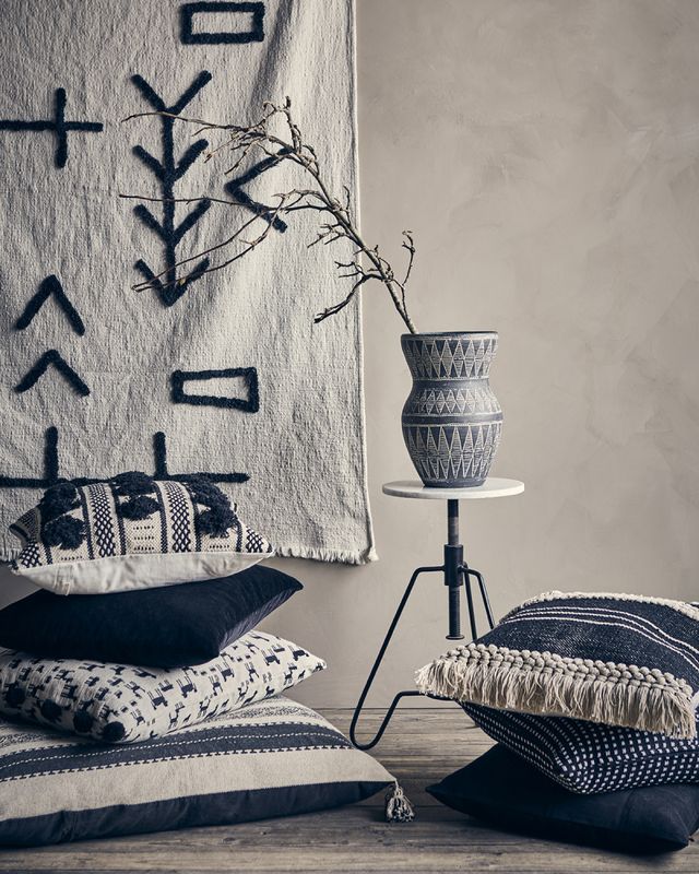 MINNA Putetrekk, svart/offwhite