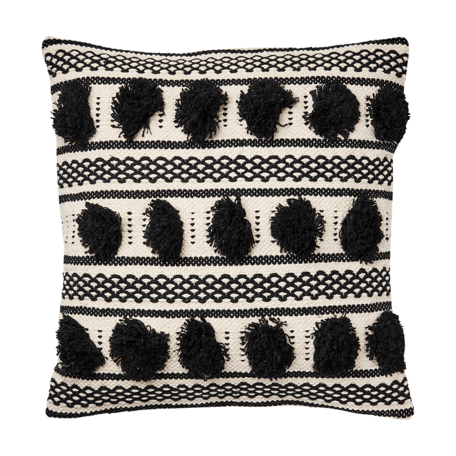 Hovedbilde MINNA Putetrekk, svart/offwhite
